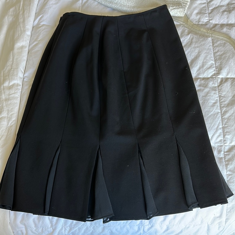 Elie Tahari Black Knee-Length A-Line Skirt